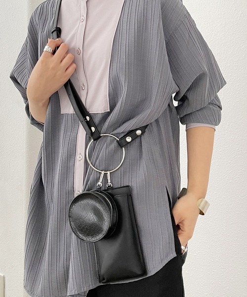 Shelly island（シェリーアイランド）の「フェイクレザーリングマルチケース（ショルダーバッグ・レディース・ホワイト/その他/ブラック/オレンジ・FREE）」の12枚目の写真