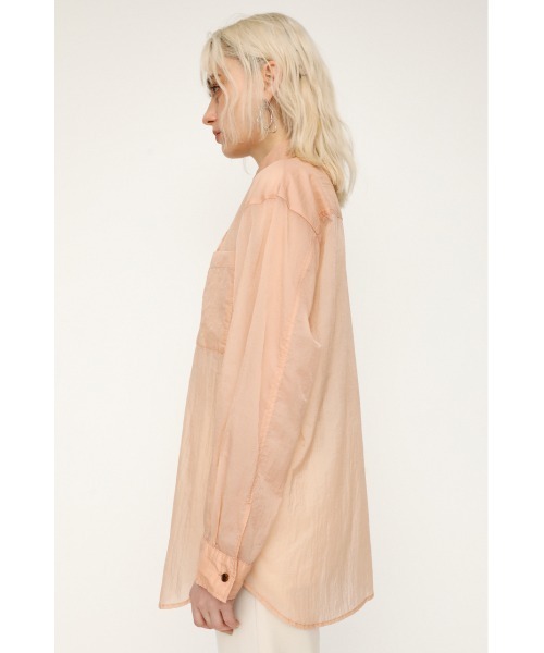 SLY（スライ）の「SHEER LIGHT TOUCH SH シアー ライトタッチ シャツ（シャツ/ブラウス・レディース・ベージュ/アイボリー/ダークブルー/ライトピンク・FREE）」の19枚目の写真