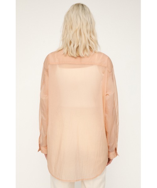 SLY（スライ）の「SHEER LIGHT TOUCH SH シアー ライトタッチ シャツ（シャツ/ブラウス・レディース・ベージュ/アイボリー/ダークブルー/ライトピンク・FREE）」の6枚目の写真