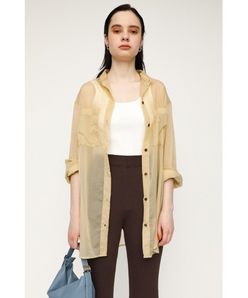 SLY（スライ）の「SHEER LIGHT TOUCH SH シアー ライトタッチ シャツ（シャツ/ブラウス・レディース・ベージュ/アイボリー/ダークブルー/ライトピンク・FREE）」の20枚目の写真