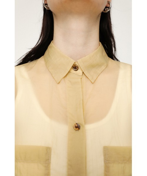 SLY（スライ）の「SHEER LIGHT TOUCH SH シアー ライトタッチ シャツ（シャツ/ブラウス・レディース・ベージュ/アイボリー/ダークブルー/ライトピンク・FREE）」の17枚目の写真