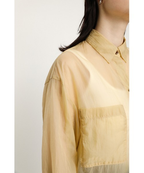 SLY（スライ）の「SHEER LIGHT TOUCH SH シアー ライトタッチ シャツ（シャツ/ブラウス・レディース・ベージュ/アイボリー/ダークブルー/ライトピンク・FREE）」の12枚目の写真