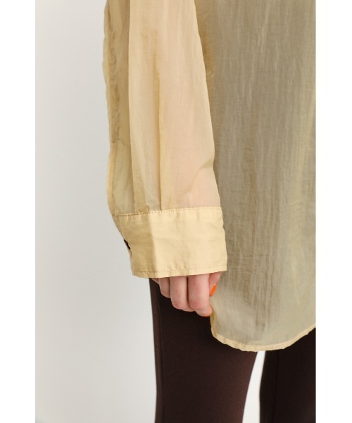 SLY（スライ）の「SHEER LIGHT TOUCH SH シアー ライトタッチ シャツ（シャツ/ブラウス・レディース・ベージュ/アイボリー/ダークブルー/ライトピンク・FREE）」の21枚目の写真