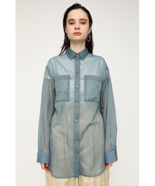 SLY（スライ）の「SHEER LIGHT TOUCH SH シアー ライトタッチ シャツ（シャツ/ブラウス・レディース・ベージュ/アイボリー/ダークブルー/ライトピンク・FREE）」の18枚目の写真