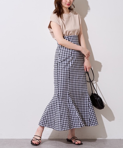 natural couture(ナチュラルクチュール)の「袖口タック厚手ノースリT(Tシャツ/カットソー・レディース・オフホワイト/ブラック/ピンク/その他1/その他2/ベージュ・FREE)」の18枚目の写真