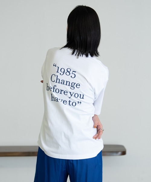Aunt Marie's(アントマリーズ)の「Back logo TEE / バックロゴオーバーサイズTシャツ(Tシャツ/カットソー・レディース・ホワイト/ブラック/ボルドー・FREE)」の4枚目の写真