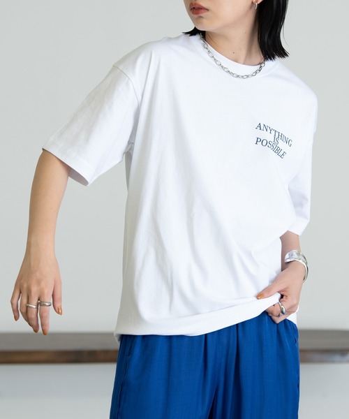 Aunt Marie's(アントマリーズ)の「Back logo TEE / バックロゴオーバーサイズTシャツ(Tシャツ/カットソー・レディース・ホワイト/ブラック/ボルドー・FREE)」の5枚目の写真
