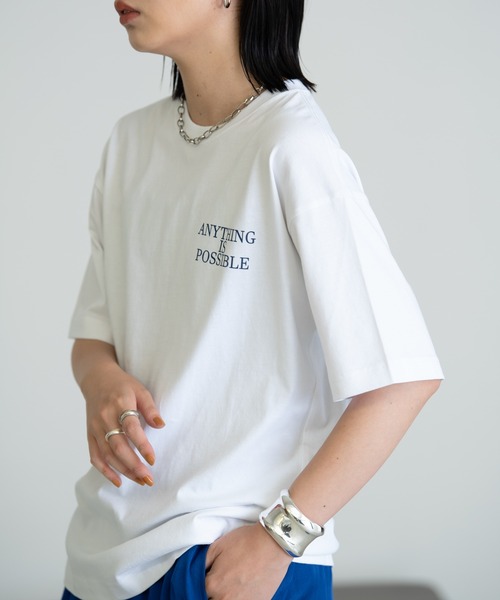 Aunt Marie's(アントマリーズ)の「Back logo TEE / バックロゴオーバーサイズTシャツ(Tシャツ/カットソー・レディース・ホワイト/ブラック/ボルドー・FREE)」の7枚目の写真