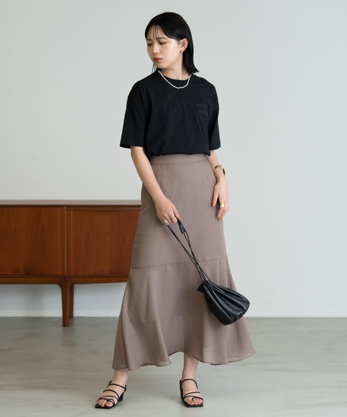 Aunt Marie's(アントマリーズ)の「Back logo TEE / バックロゴオーバーサイズTシャツ(Tシャツ/カットソー・レディース・ホワイト/ブラック/ボルドー・FREE)」の8枚目の写真