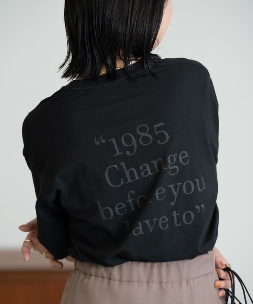 Aunt Marie's(アントマリーズ)の「Back logo TEE / バックロゴオーバーサイズTシャツ(Tシャツ/カットソー・レディース・ホワイト/ブラック/ボルドー・FREE)」の12枚目の写真