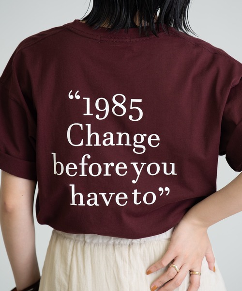 Aunt Marie's(アントマリーズ)の「Back logo TEE / バックロゴオーバーサイズTシャツ(Tシャツ/カットソー・レディース・ホワイト/ブラック/ボルドー・FREE)」の13枚目の写真