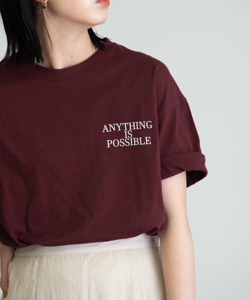 Aunt Marie's(アントマリーズ)の「Back logo TEE / バックロゴオーバーサイズTシャツ(Tシャツ/カットソー・レディース・ホワイト/ブラック/ボルドー・FREE)」の14枚目の写真