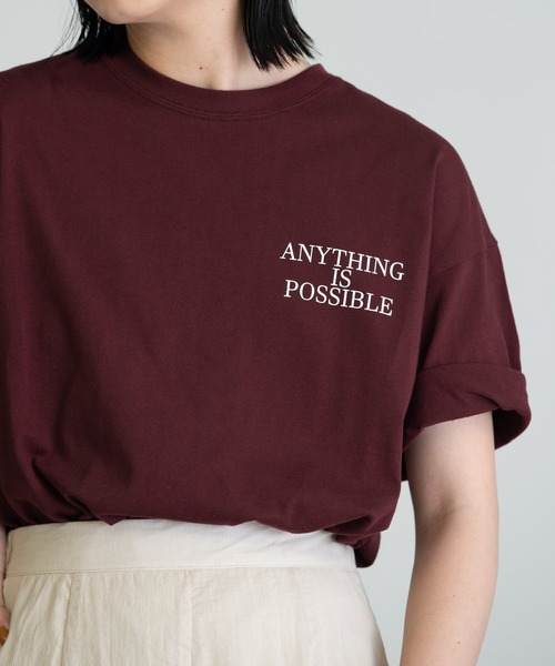 Aunt Marie's(アントマリーズ)の「Back logo TEE / バックロゴオーバーサイズTシャツ(Tシャツ/カットソー・レディース・ホワイト/ブラック/ボルドー・FREE)」の15枚目の写真