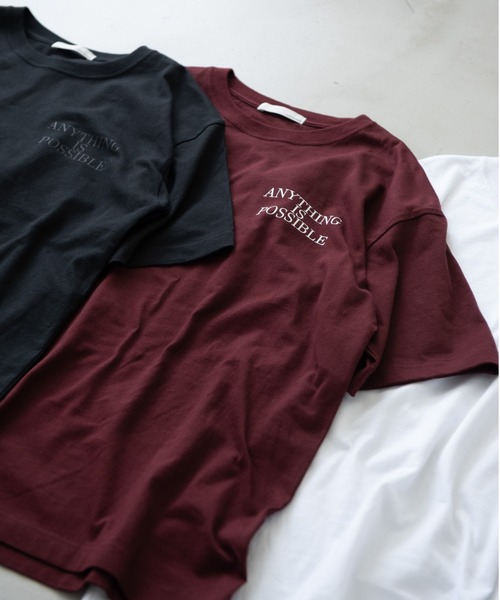 Aunt Marie's(アントマリーズ)の「Back logo TEE / バックロゴオーバーサイズTシャツ(Tシャツ/カットソー・レディース・ホワイト/ブラック/ボルドー・FREE)」の16枚目の写真