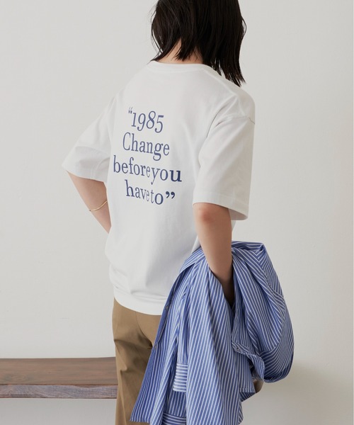 Aunt Marie's(アントマリーズ)の「Back logo TEE / バックロゴオーバーサイズTシャツ(Tシャツ/カットソー・レディース・ホワイト/ブラック/ボルドー・FREE)」の19枚目の写真