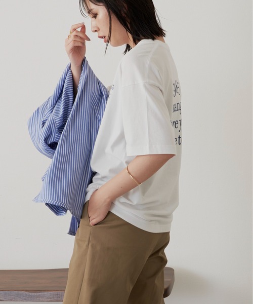 Aunt Marie's(アントマリーズ)の「Back logo TEE / バックロゴオーバーサイズTシャツ(Tシャツ/カットソー・レディース・ホワイト/ブラック/ボルドー・FREE)」の20枚目の写真