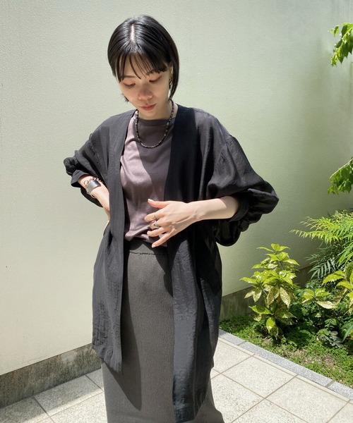 DouDou（ドゥドゥ）の「【WEB限定】シャツジャケット（テーラードジャケット・レディース・グリーン/ベージュ/ブラック・FREE）」の8枚目の写真