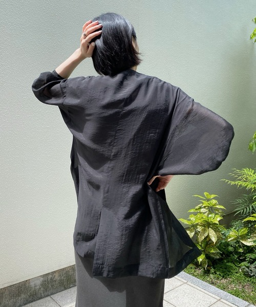 DouDou（ドゥドゥ）の「【WEB限定】シャツジャケット（テーラードジャケット・レディース・グリーン/ベージュ/ブラック・FREE）」の9枚目の写真