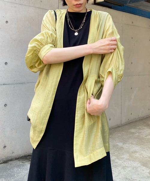 DouDou（ドゥドゥ）の「【WEB限定】シャツジャケット（テーラードジャケット・レディース・グリーン/ベージュ/ブラック・FREE）」の16枚目の写真