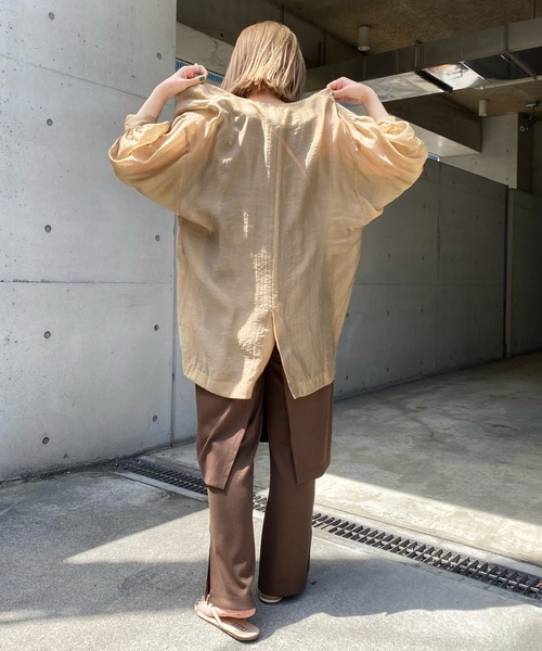 DouDou（ドゥドゥ）の「【WEB限定】シャツジャケット（テーラードジャケット・レディース・グリーン/ベージュ/ブラック・FREE）」の20枚目の写真