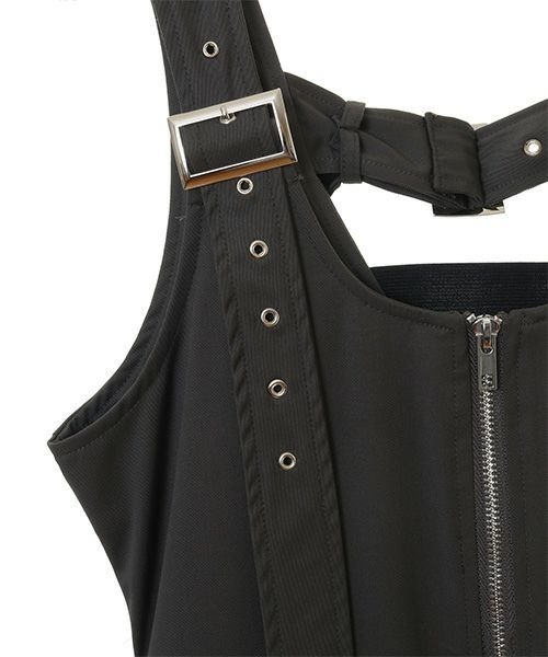 Candy Stripper(キャンディストリッパー)の「BELTED JUMPER スカート(ジャンパースカート・レディース・ブラック/グレー・2)」の9枚目の写真