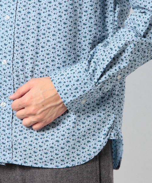coen（コーエン）の「ペイズリープリントボタンダウンシャツ（シャツ/ブラウス・メンズ・ホワイト/コバルトブルー・SMALL/MEDIUM/LARGE/X-SMALL/X-LARGE）」の8枚目の写真