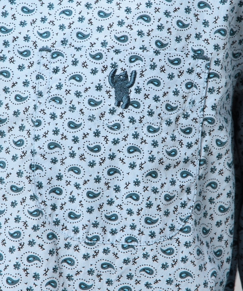 coen（コーエン）の「ペイズリープリントボタンダウンシャツ（シャツ/ブラウス・メンズ・ホワイト/コバルトブルー・SMALL/MEDIUM/LARGE/X-SMALL/X-LARGE）」の9枚目の写真