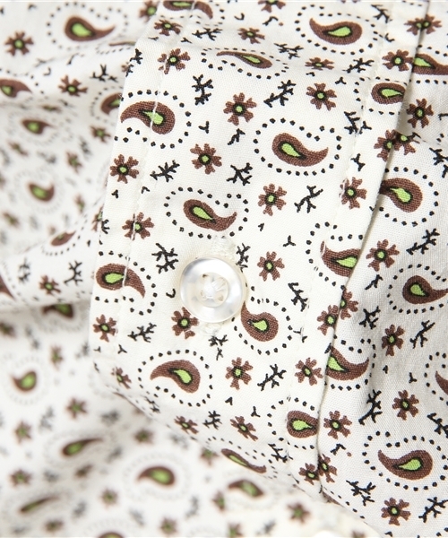 coen（コーエン）の「ペイズリープリントボタンダウンシャツ（シャツ/ブラウス・メンズ・ホワイト/コバルトブルー・SMALL/MEDIUM/LARGE/X-SMALL/X-LARGE）」の11枚目の写真