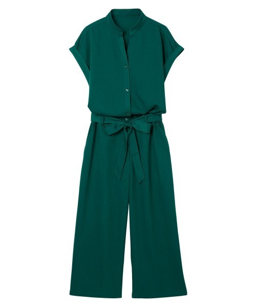 RANAN（ラナン）の「スタンド衿デザインオールインワン（つなぎ/オールインワン・レディース・グリーン・LL/L/M）」の2枚目の写真