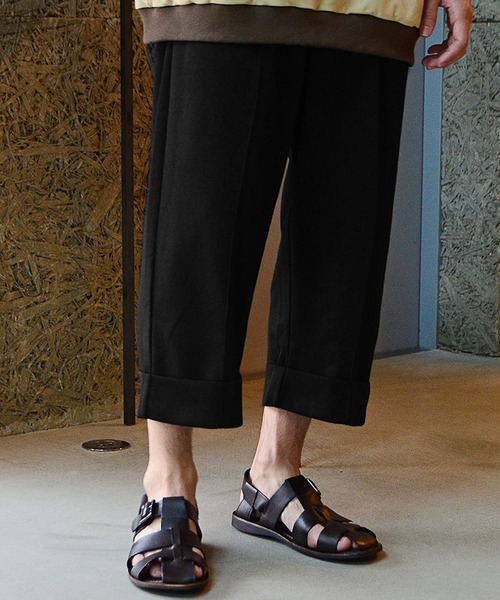 MinoriTY（マイノリティ）の「【MinoriTY】イージーパンツ ワイドパンツ クロップド丈 センタークリース スラックス メンズ 無地 センタープレス（スラックス・メンズ・ブラック/グレー/ブルー/グレー系その他・M/L）」の2枚目の写真