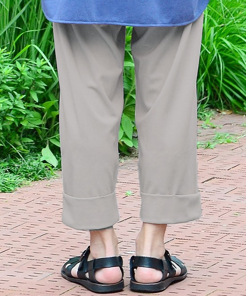 MinoriTY（マイノリティ）の「【MinoriTY】イージーパンツ ワイドパンツ クロップド丈 センタークリース スラックス メンズ 無地 センタープレス（スラックス・メンズ・ブラック/グレー/ブルー/グレー系その他・M/L）」の14枚目の写真