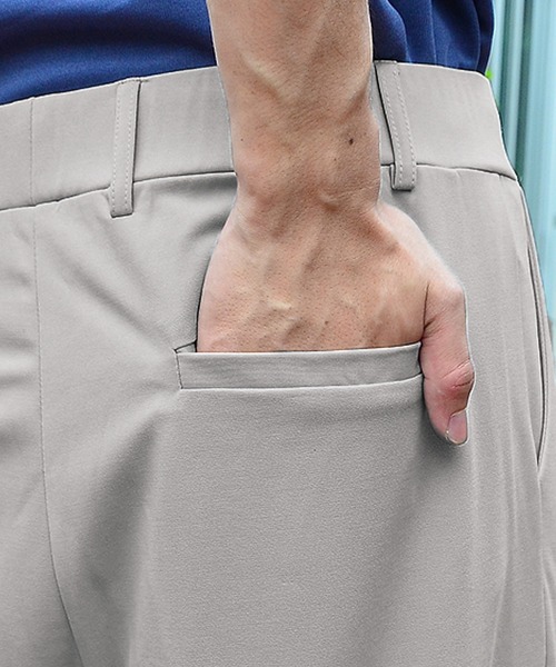 MinoriTY（マイノリティ）の「【MinoriTY】イージーパンツ ワイドパンツ クロップド丈 センタークリース スラックス メンズ 無地 センタープレス（スラックス・メンズ・ブラック/グレー/ブルー/グレー系その他・M/L）」の17枚目の写真