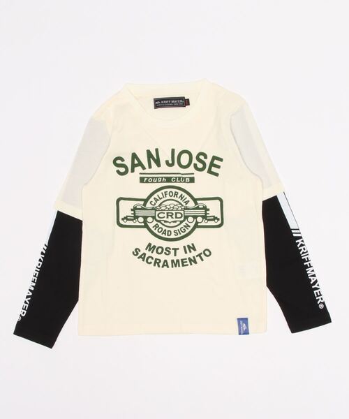 KRIFF MAYER Kid's Collection(クリフメイヤーキッズコレクション)の「JOIN-TEE(アメカジ)(Tシャツ/カットソー・キッズ・ブラック/オフホワイト/サックスブルー・120/130/140/150/160/170)」の2枚目の写真