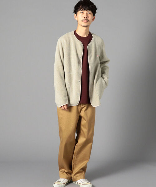 DANTON フリースカーディガン DANTON｜【30%OFF】スタンドカラーボアフリースカーディガン dt