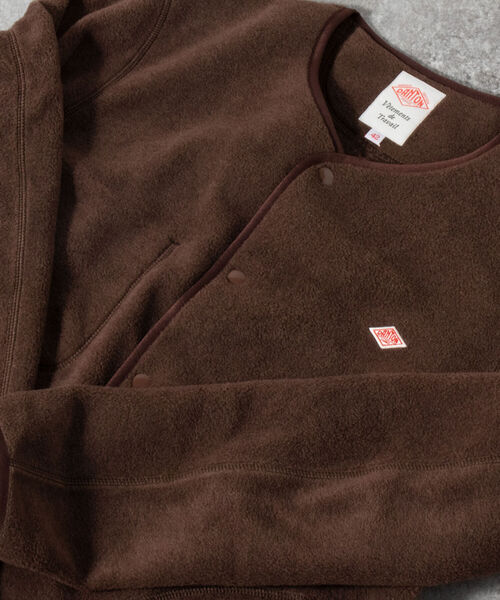 DANTON フリースカーディガン 42 ブラウン ダントン Danton（ダントン） ニットカーディガン 42 ブラウン メンズ