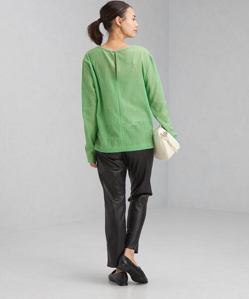 green label relaxing（グリーンレーベルリラクシング）の「キカ レース プルオーバー カットソー（Tシャツ/カットソー・レディース・ホワイト/ブラック/ケリー・FREE）」の10枚目の写真