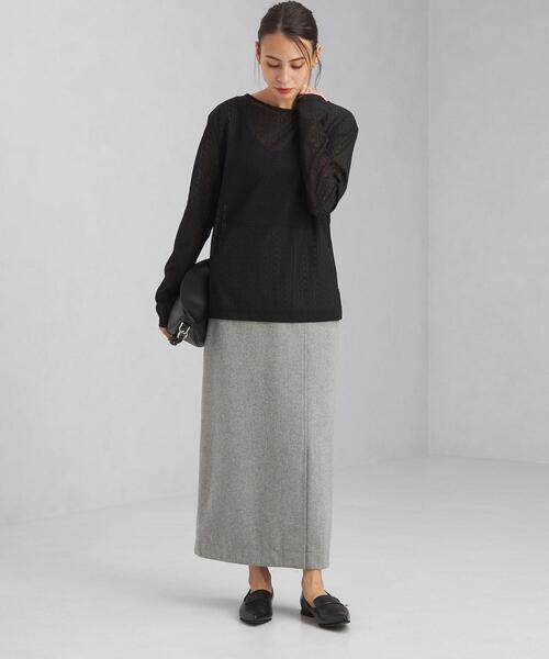 green label relaxing（グリーンレーベルリラクシング）の「キカ レース プルオーバー カットソー（Tシャツ/カットソー・レディース・ホワイト/ブラック/ケリー・FREE）」の12枚目の写真