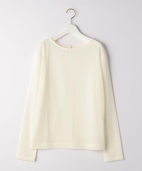 green label relaxing（グリーンレーベルリラクシング）の「キカ レース プルオーバー カットソー（Tシャツ/カットソー・レディース・ホワイト/ブラック/ケリー・FREE）」の19枚目の写真