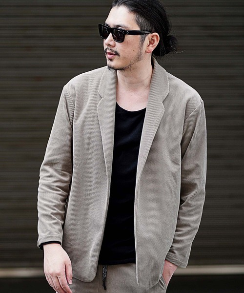 RATTLE TRAP(ラトルトラップ)の「【セットアップ対応】ストレッチコーデュロイジャケット(テーラードジャケット・メンズ・ブラック/グレー系その他・S/M/L)」の7枚目の写真