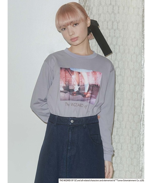 merry jenny（メリージェニー）の「THE WIZARD OF OZ long Tee（Tシャツ/カットソー・レディース・ブラック/オフホワイト/ラベンダー・FREE）」の3枚目の写真