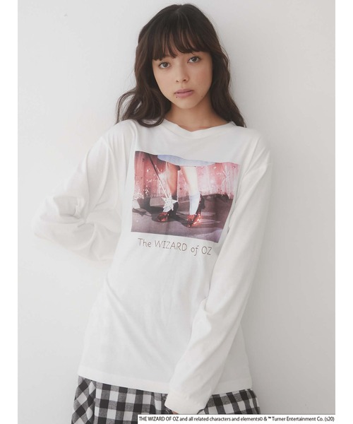 merry jenny（メリージェニー）の「THE WIZARD OF OZ long Tee（Tシャツ/カットソー・レディース・ブラック/オフホワイト/ラベンダー・FREE）」の2枚目の写真