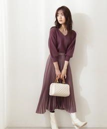PROPORTION BODY DRESSING | 【美人百花10月号 掲載商品】サテンプリーツスカート / 1211220902(スカート)