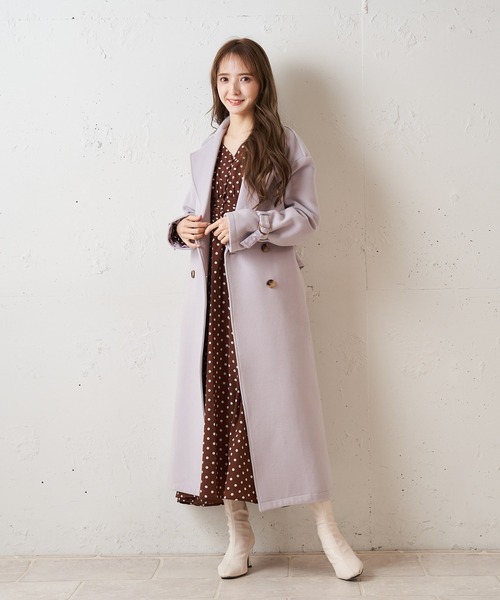 MIIA（ミーア）の「長袖パフスリーブマキシワンピース（ワンピース