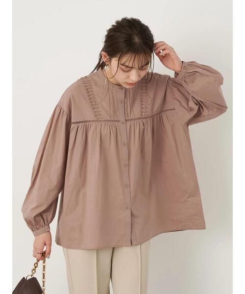 earth music&ecology（アースミュージックアンドエコロジー）の「ロマンティックねじりタックブラウス ＊（シャツ/ブラウス・レディース・ホワイト/ブラック/モカ・FREE）」の8枚目の写真