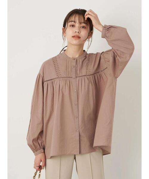 earth music&ecology（アースミュージックアンドエコロジー）の「ロマンティックねじりタックブラウス ＊（シャツ/ブラウス・レディース・ホワイト/ブラック/モカ・FREE）」の9枚目の写真