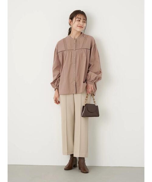 earth music&ecology（アースミュージックアンドエコロジー）の「ロマンティックねじりタックブラウス ＊（シャツ/ブラウス・レディース・ホワイト/ブラック/モカ・FREE）」の14枚目の写真