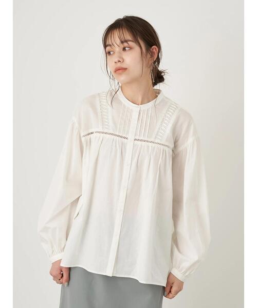 earth music&ecology（アースミュージックアンドエコロジー）の「ロマンティックねじりタックブラウス ＊（シャツ/ブラウス・レディース・ホワイト/ブラック/モカ・FREE）」の18枚目の写真