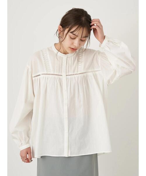 earth music&ecology（アースミュージックアンドエコロジー）の「ロマンティックねじりタックブラウス ＊（シャツ/ブラウス・レディース・ホワイト/ブラック/モカ・FREE）」の19枚目の写真