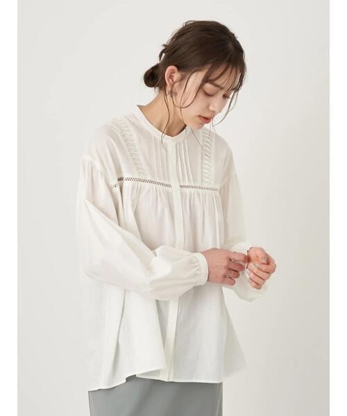 earth music&ecology（アースミュージックアンドエコロジー）の「ロマンティックねじりタックブラウス ＊（シャツ/ブラウス・レディース・ホワイト/ブラック/モカ・FREE）」の21枚目の写真