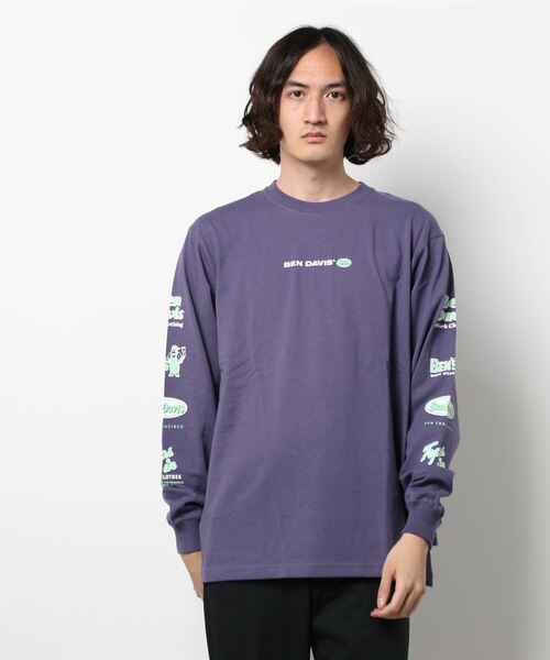 BEN DAVIS(ベンデイビス)の「【BEN DAVIS/ベンデイビス】袖プリント ロゴ ロンT / 長袖Tシャツ(Tシャツ/カットソー・メンズ・ホワイト系その他/ピンク/パープル/ホワイト/ブラック/オレンジ/グリーン/ブラック系その他・X-LARGE/LARGE/MEDIUM)」の7枚目の写真